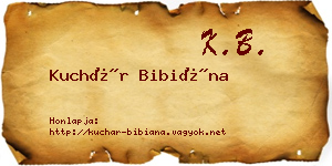 Kuchár Bibiána névjegykártya
